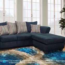 Black Sectional Sofa Couch 