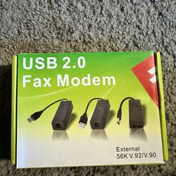 USB 2.0 56K Fax Modem, External V.90 V.92 Modem with Dual Ports