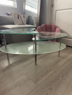 Double Tier Glass Mini Coffee Table