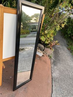 rectangular floor or over-the-door mirror