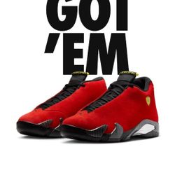 Jordan Retro 14 Ferrari  -  Size 10
