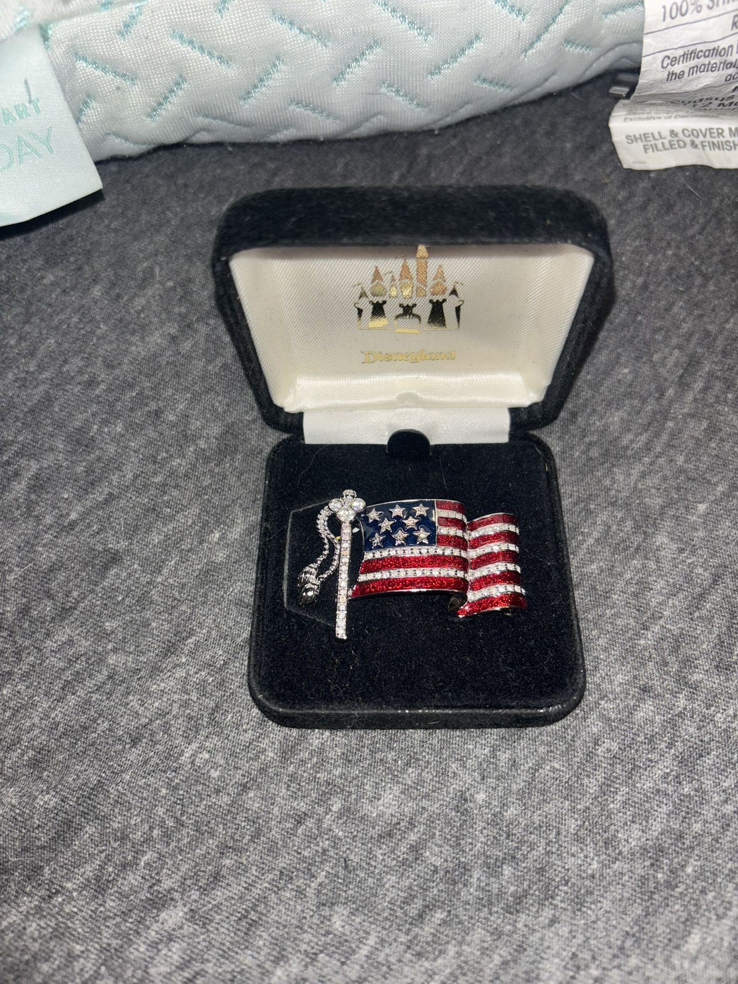 Vintage Disney American Flag Brooch