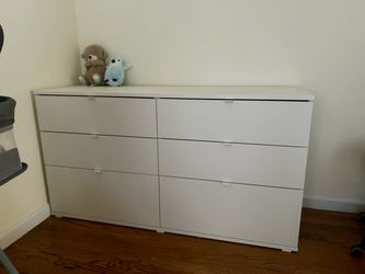 IKEA VIHALS 6-Drawer White Dresser