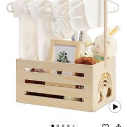 Wooden Baby Shower Crate Closet Baby Shower Gifts Basket Storage