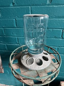 Bird Feeder Blue Ball Jar