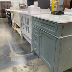 $295 All Size 36” Solid Wood Frame Bathroom Vanity with Sink