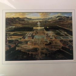 Vintage New In Original Shrink Wrap Matted Versailles Color Print