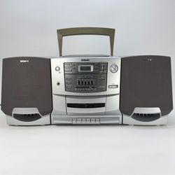 Sony CFD-Z500 CD AM/FM Radio Cassette-Corder Boombox Portable Stereo Mega Bass