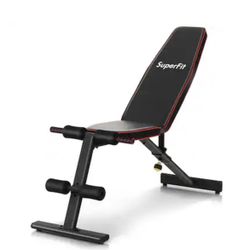 Newly Assembled Superfit Adjustable Weight Bench for Full Body Strength Training Incline Decline Home Gym