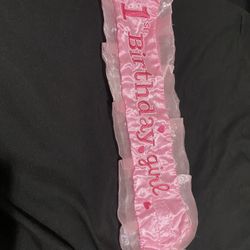 Baby Girl Birthday Sash 