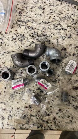 Galvanized and Black Iron Pipe Fittings Lot