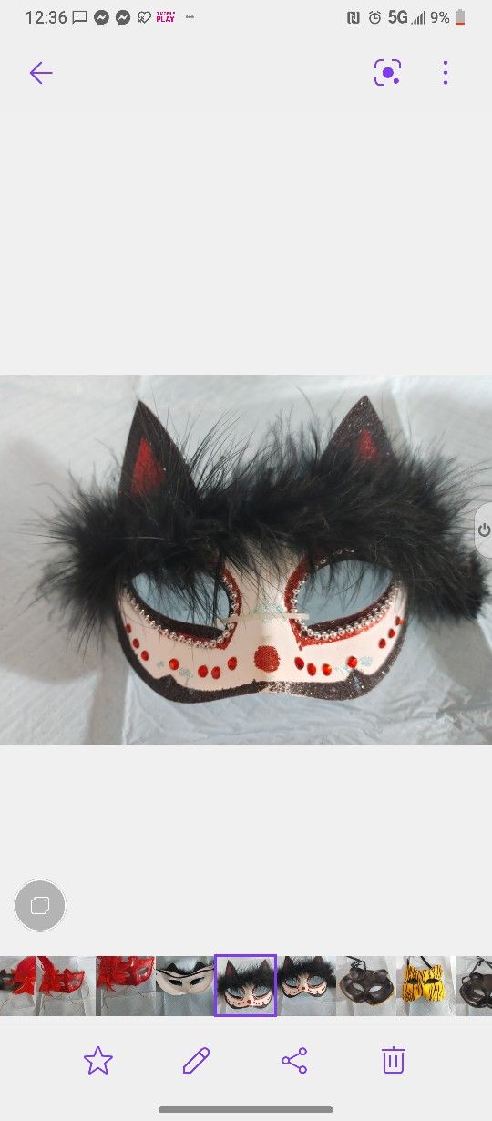 HALLOWEEN MASQUERADE KITTY MASK