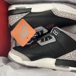 Air Jordan 3 Retro (GS) Black/Fire Red Cement 