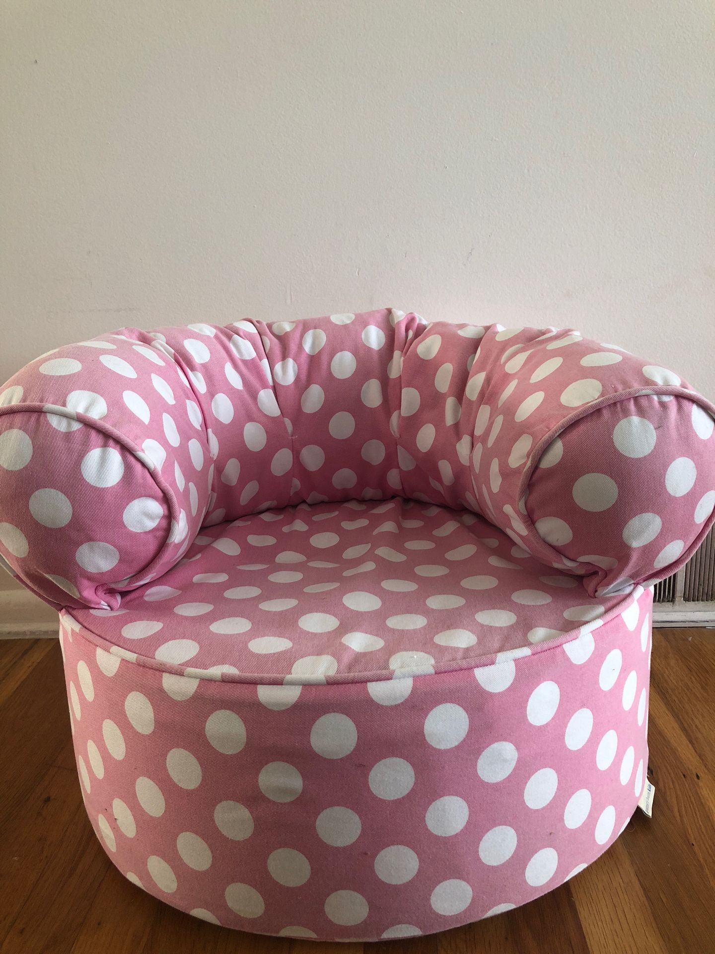 Potter Barn Kids Pink Polka Dot chair