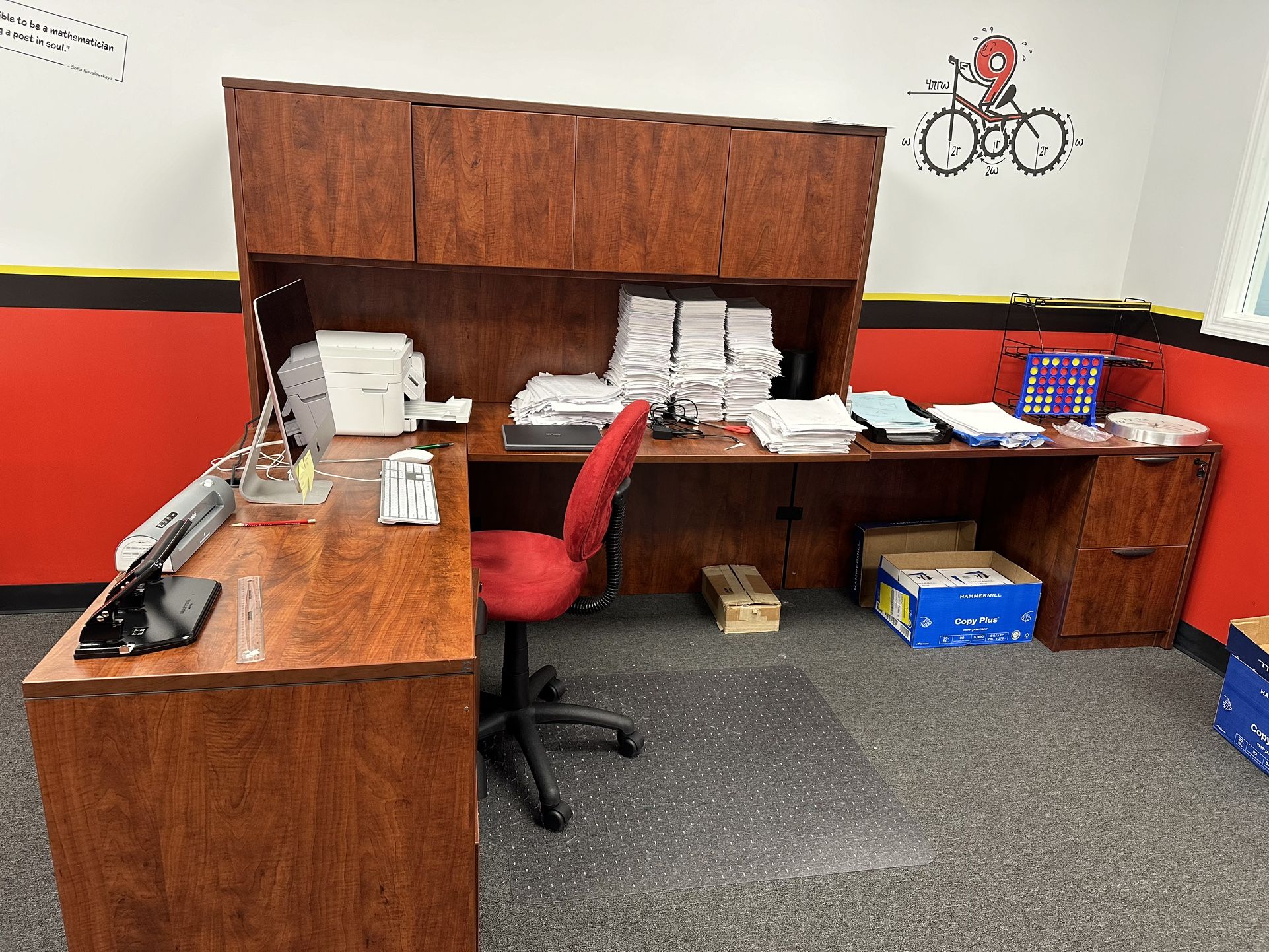 Large L Shaped Wooden Desk