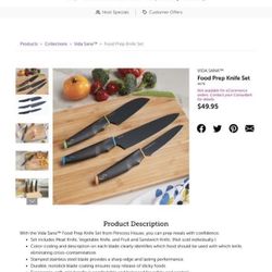Princess House Food Prep Knife Set