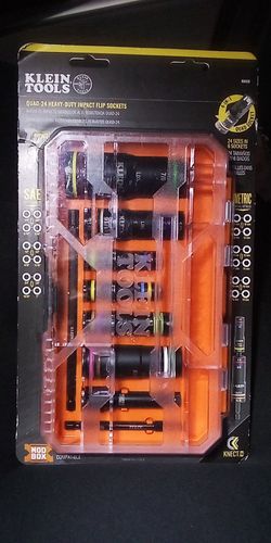 KNECT™ Quad-24 Heavy-Duty Impact Flip Sockets, SAE and Metric, 9-Piece