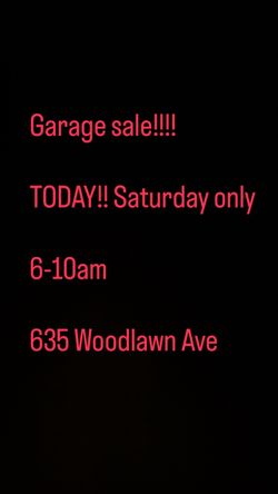 Garage sale today only