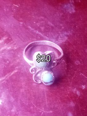 Silver Turquoise 925 Stamped Ring