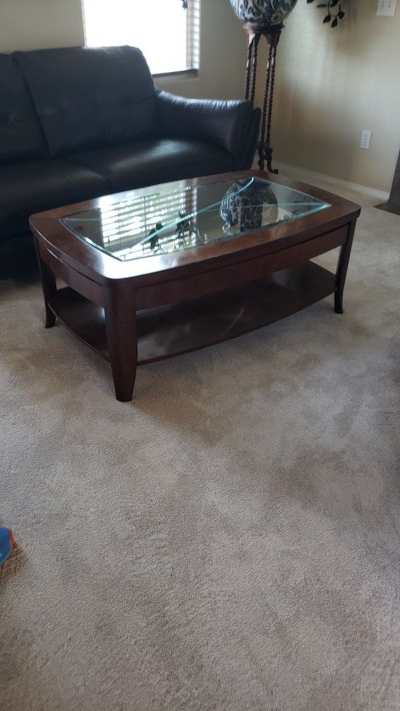 Two End Tables And A Coffee Table