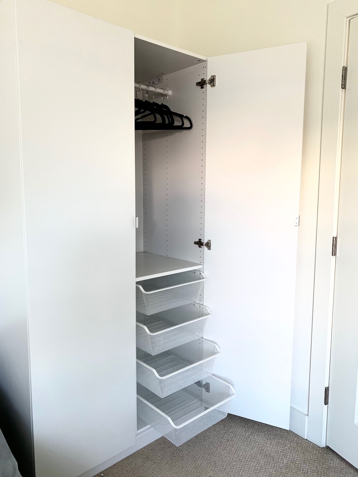 FINAL SALE PICKUP TODAY IKEA PAX Clothes Closet/Wardrobe with shelves, pull out baskets and drawers (all included)