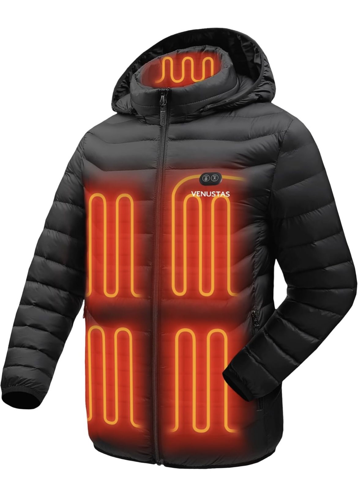 Venustas 7.4V Unisex Heated Jacket With Dual Control Button