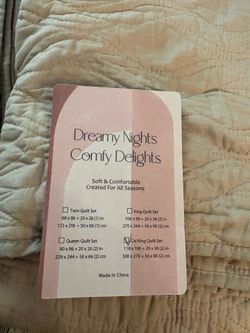 Dreamy Nights Comfy Delights Cal King Quilt Set