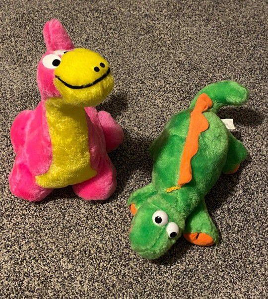 Vintage Dinosaur Stuffed Animal Bundle Toys 