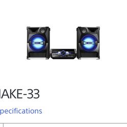 Sony Home Audio System Shake 33
