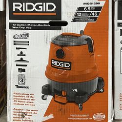RIDGID 12 Gallon Motor-On-Bot Wet/Dry Vac