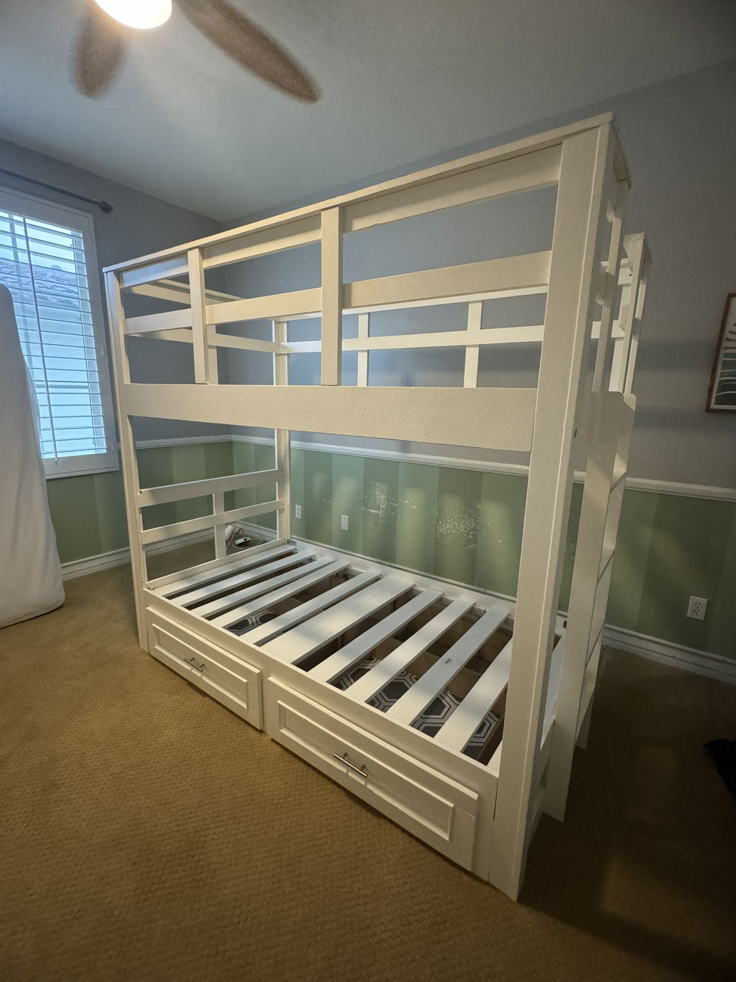 Custom Built Bunk Bed with drawers 