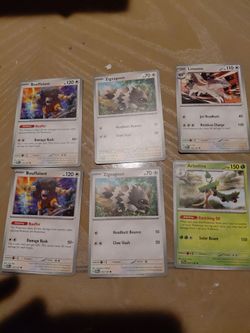 6 Pokémon cards all the ones in Pic.