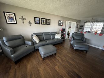 Couch and Chairs - Grey Color