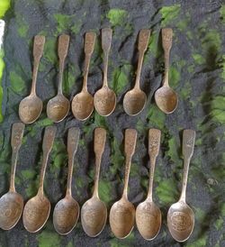 13 Silver plated spoons