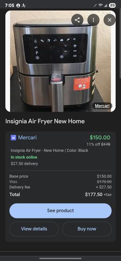 Insignia 5 Qt Air Fryer 