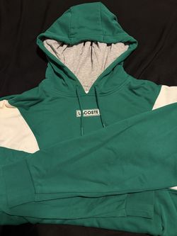 Lacoste Green Colorblock Hoodie, Size M
