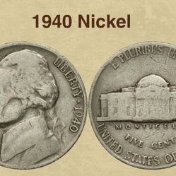 Collection Of 72 Jefferson Nickels From 1940's