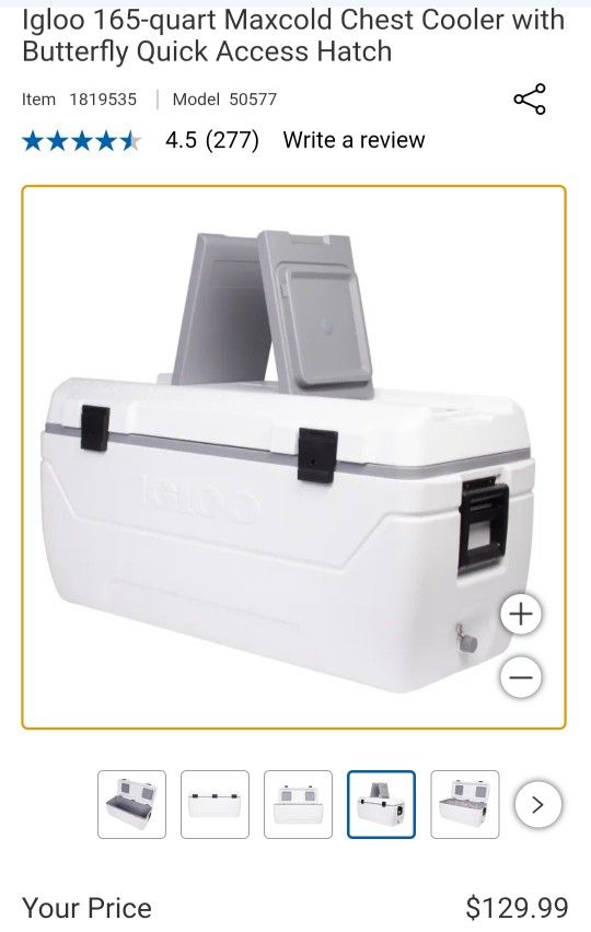 165 Qt Igloo Cooler