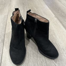 Black Suede Booties