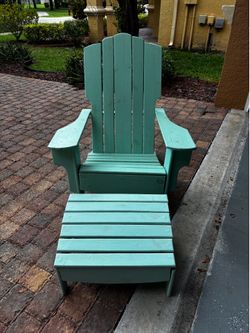 ADIRONDACK CHAIR WITH FOOT REST/ RETAIL APPROX $165/ ASKING $100