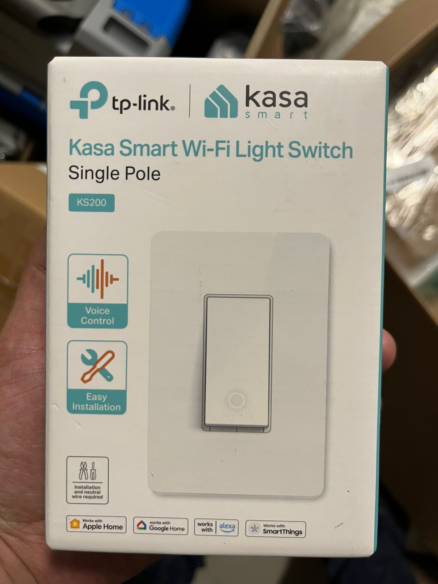 Kasa Smart Light Switch HS200, Single Pole, Needs Neutral Wire, 2.4GHz Wi-Fi Light Switch Works with Alexa and Google Home, UL Certified, No Hub Requi