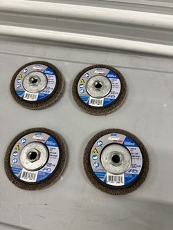 Norton (contact info removed)7 4-1/2x5/8-11” Bear-Tex Rapid Blend NEX Aluminum Oxide Non-Woven Depressed Center Discs, Medium Grit,