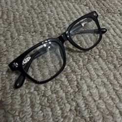 Black Chrome Heart Glasses