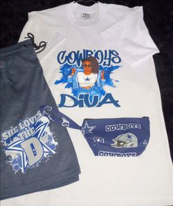 New Women's Cowboys Short Set Size Medium