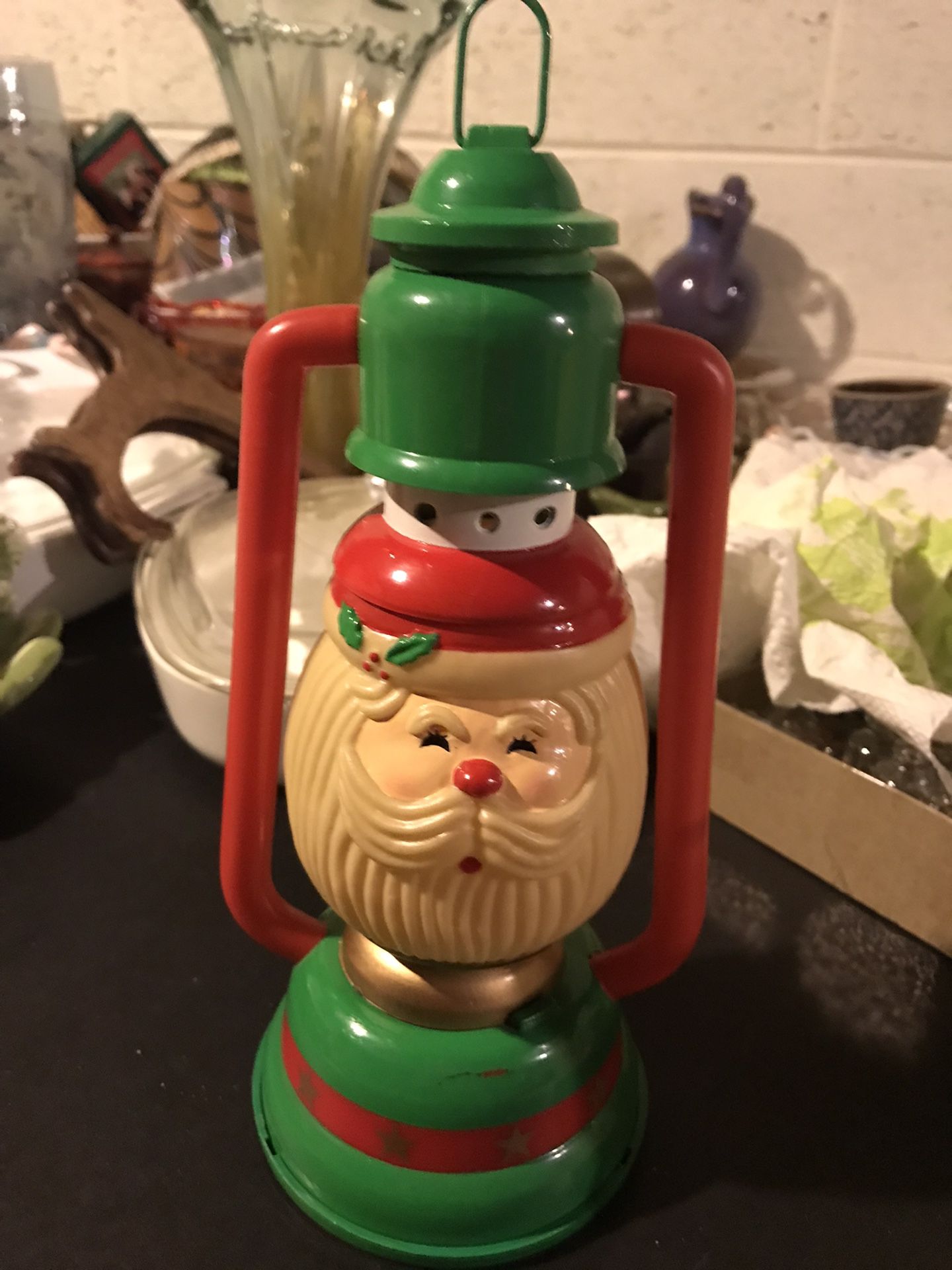Vintage Santa Blow Mold Lamp