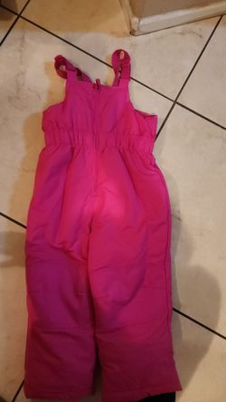 Pink snow bib And Beanie