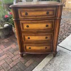 Dresser Side Table End Table Bedside Table Nightstand 4 drawer Gold Chest 