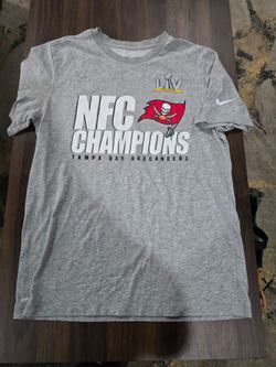 Tampa Bay Buccaneers T-Shirt Men's MEDIUM Gray Nike NFC Champions