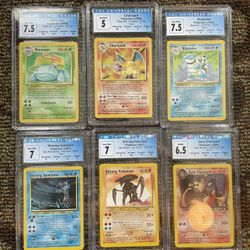Graded Pokemon Cards( Charizard, shining Gyrados And More)