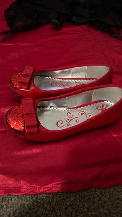 Red Glitter Shoes Kids Size 12